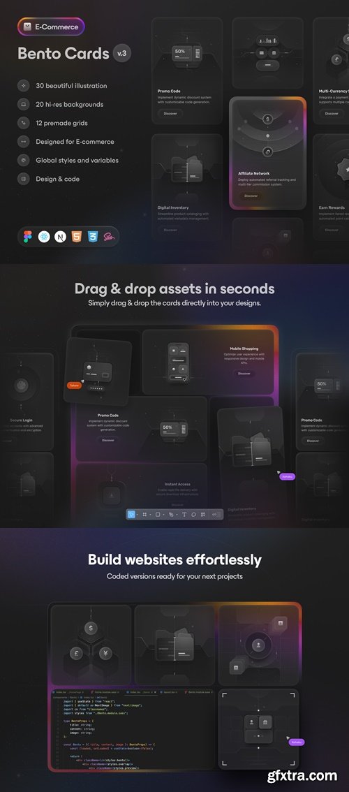 Bento Cards: E-commerce