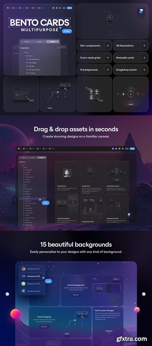 Bento Cards for Framer