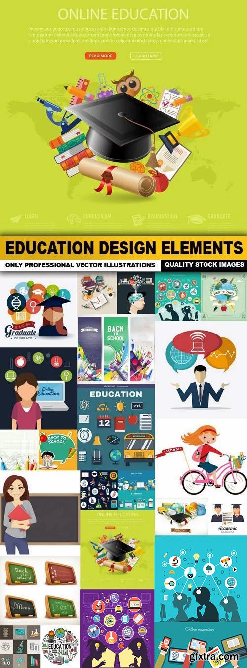 Education Design Elements #1, 25xEPS Education Design Elements #1, 25xEPS