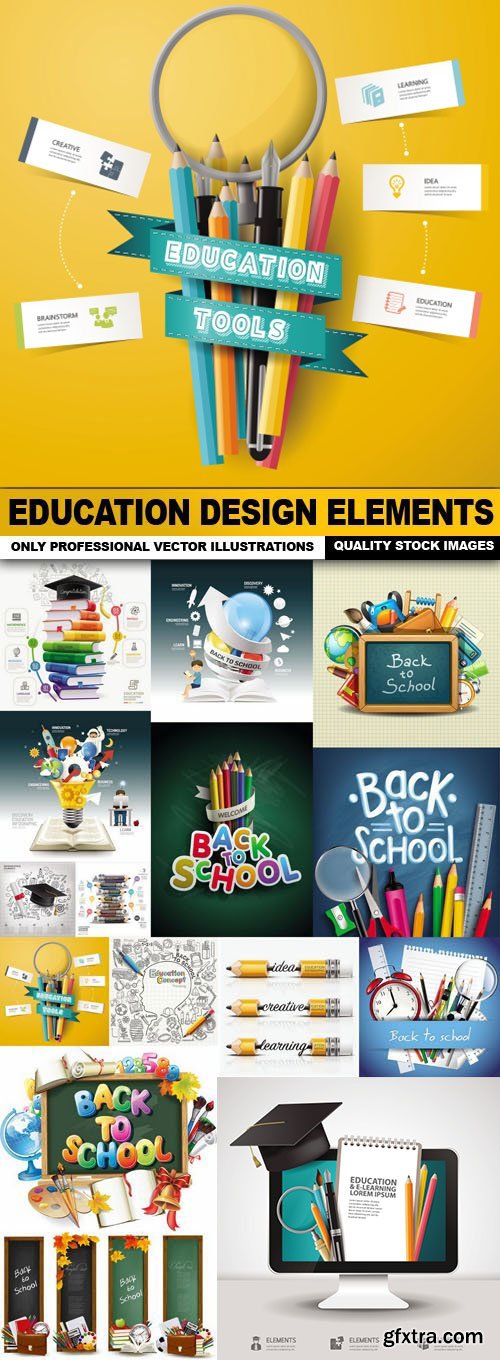 Education Design Elements 15xEPS Education Design Elements 15xEPS