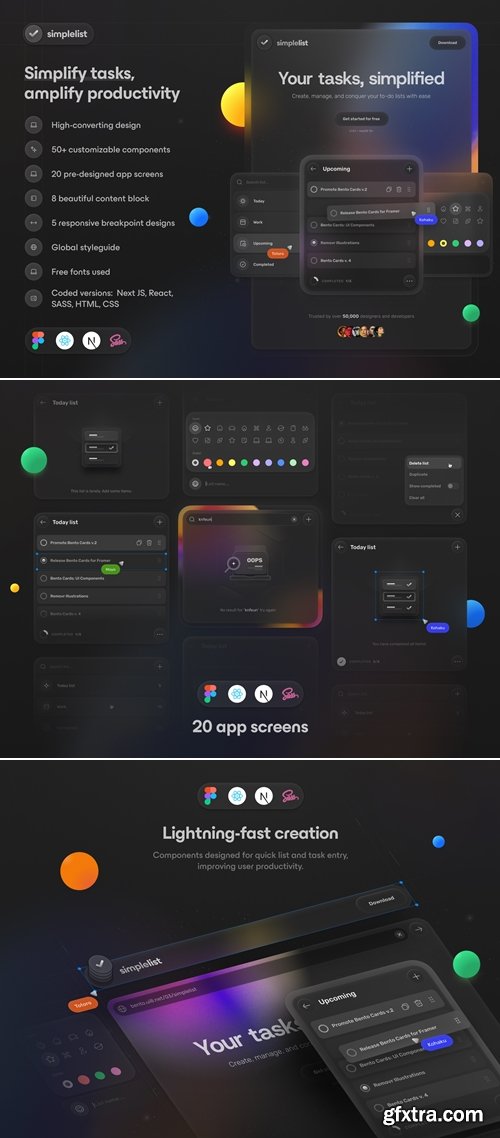 SimpleList: Coded App + Landing page Kit SimpleList: Coded App + Landing page Kit