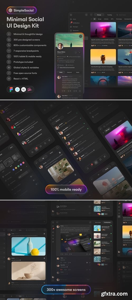 SimpleSocial: Social Network UI Kit