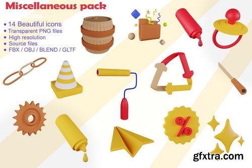 Iconscout - Miscellaneous 3D Icon Pack