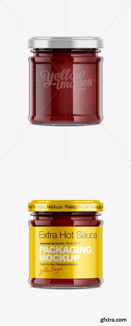 YellowImages - Glass Hot Sauce Jar Mockup 10705