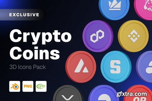 Iconscout - Crypto Coins 3D Icon Pack