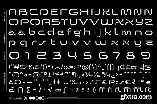 CreativeMarket - UT Defghio Nixav : A Futuristic Font