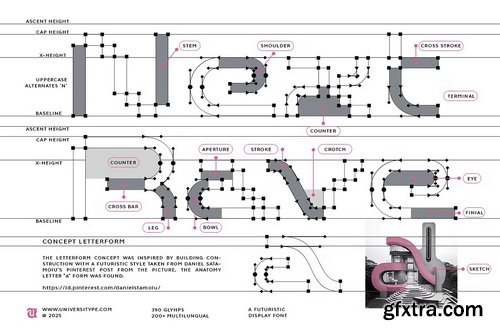 CreativeMarket - UT Defghio Nixav : A Futuristic Font