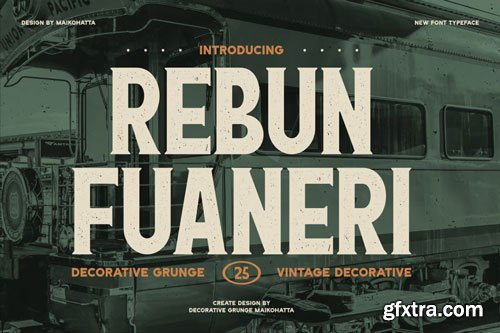 Rebun Fuaneri - Decorative Retro Display Font