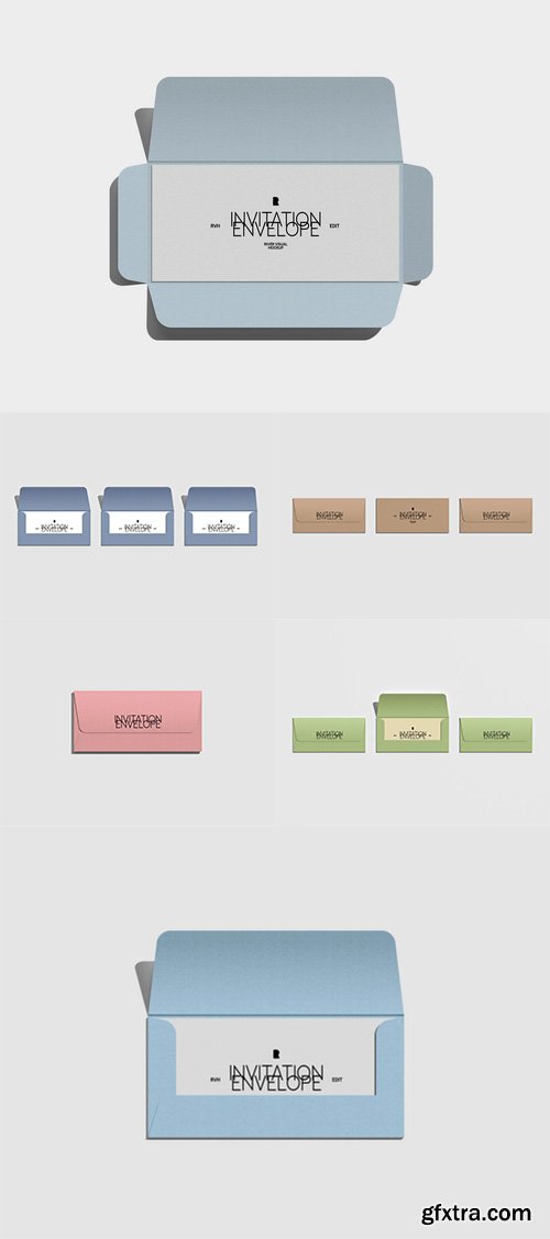 Mockupcloud - Invitation Letter Envelope Mockup Series