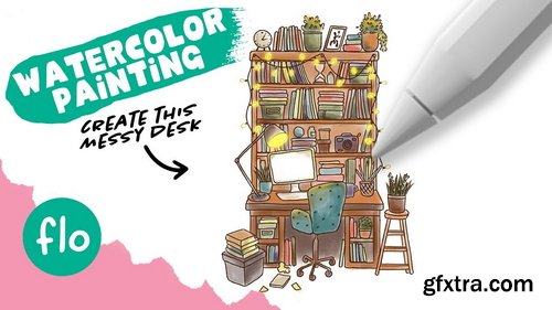 Art with Flo - Watercolor Desk