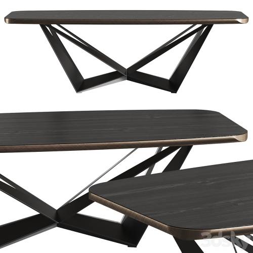 '3dsky Pro - Cattelan Italia Skorpio Wood C Dining Table'