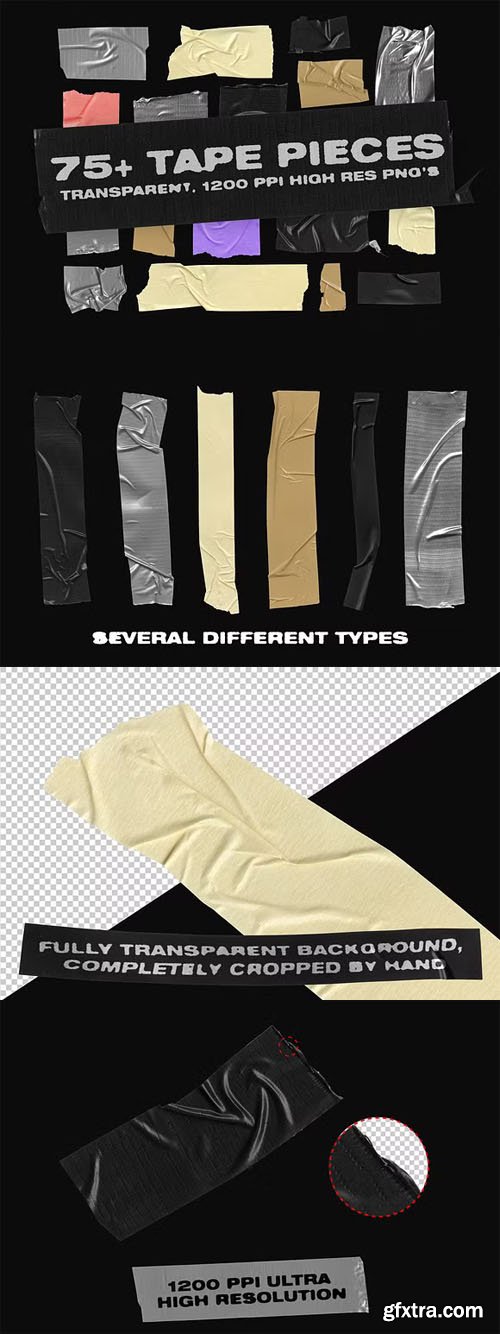 Tape Pieces - 75+ Transparent PNGs