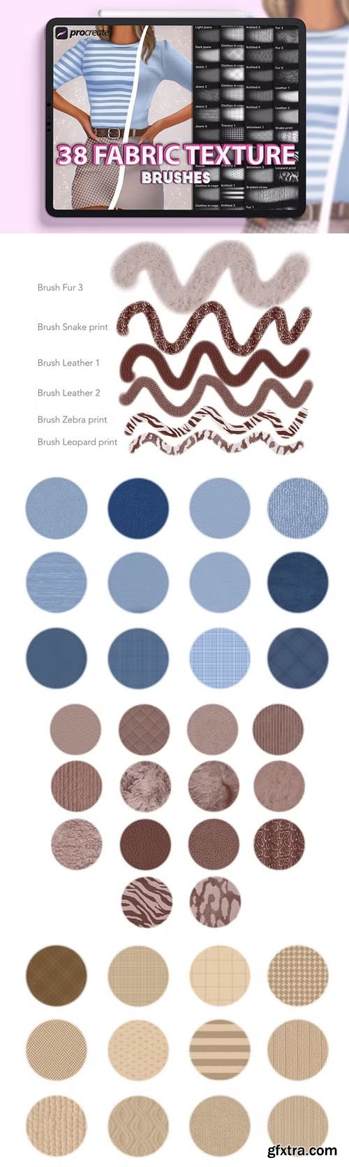 Fabric Texture Brushes for Procreate