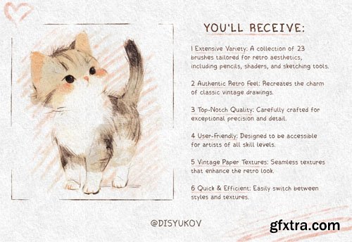 Retro Pencils Brushes for Procreate