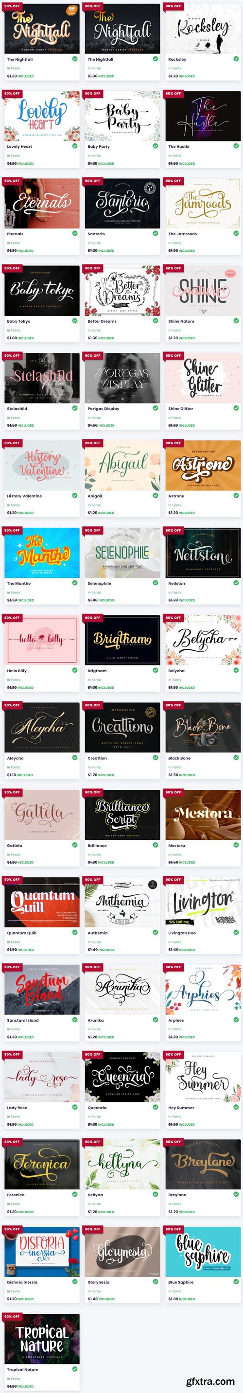 The Super Font Collection Bundle - 46 Premium Fonts