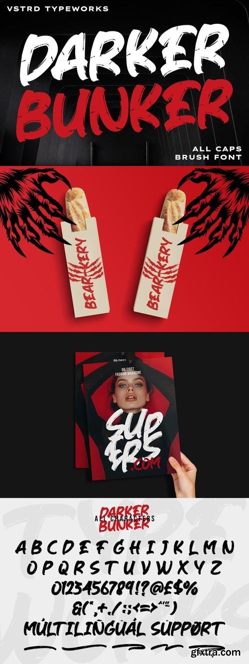 Darker Bunker - Brush Font