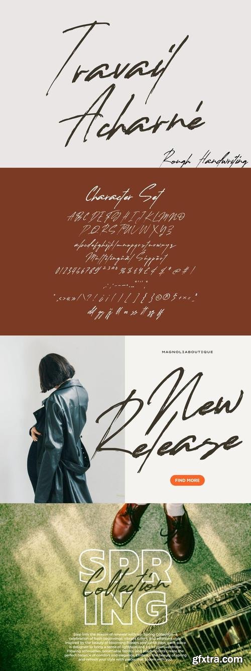 Travail Acharné - Rough Handwriting