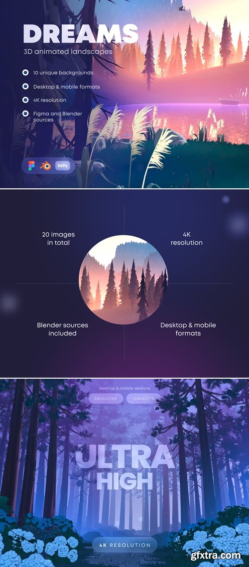 Dreams - Animated 3D Landscapes Dreams - Animated 3D Landscapes