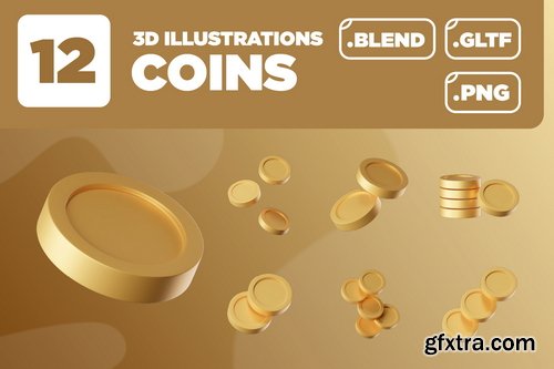Iconscout - Coin Ver. 02 3D Icon Pack