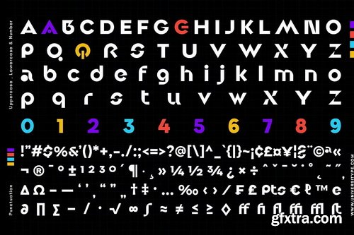 CreativeMarket - UT Gixora Metric - A Geometric Font