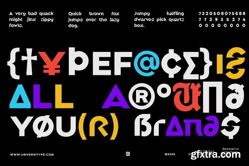 CreativeMarket - UT Gixora Metric - A Geometric Font