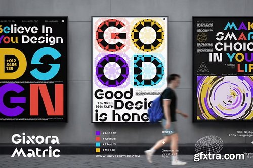 CreativeMarket - UT Gixora Metric - A Geometric Font