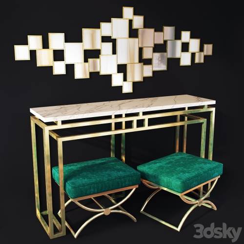 '3dsky Pro - Art Deco dressing table / console. Console table by Lux Design'