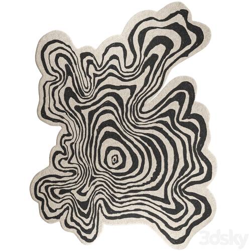 '3dsky Pro - Naz Carpet Irregular Shaped Throw Rug'