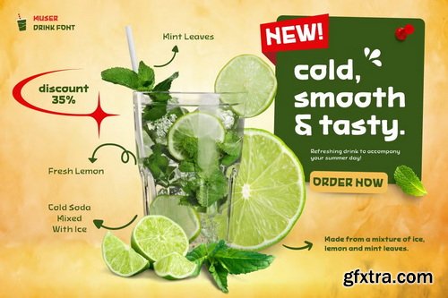 CreativeMarket - Muser Drink - Display Font