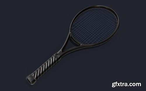Tennis Racket Lowpoly 3d Model