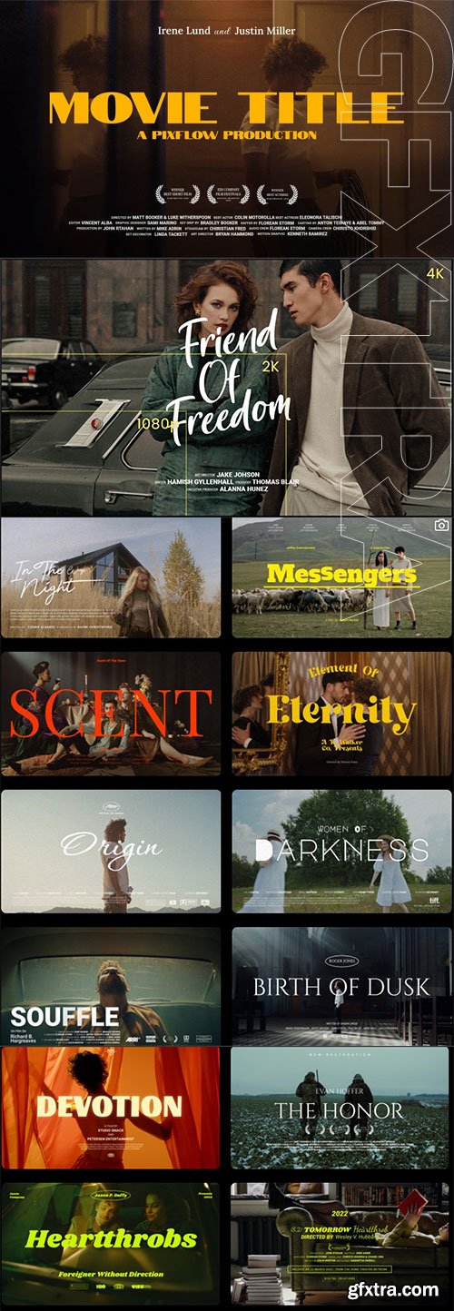 Pixflow - Cinematic Movie Title Templates Pixflow - Cinematic Movie Title Templates