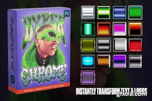 GFXWORLD - Hyper Chrome Text Styles Pack (Vol. 1)