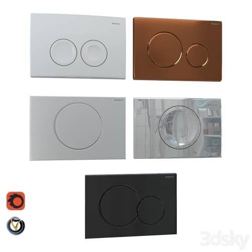 '3dsky Pro - GEBERIT flush plates for installation 5 pcs. (part 1)'