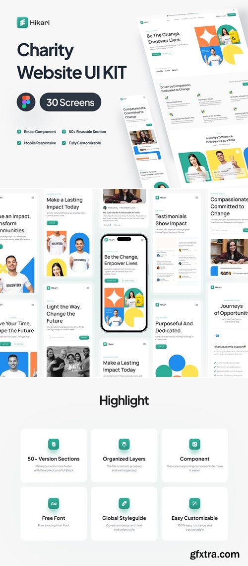 Hikari - Charity Website UI Kit