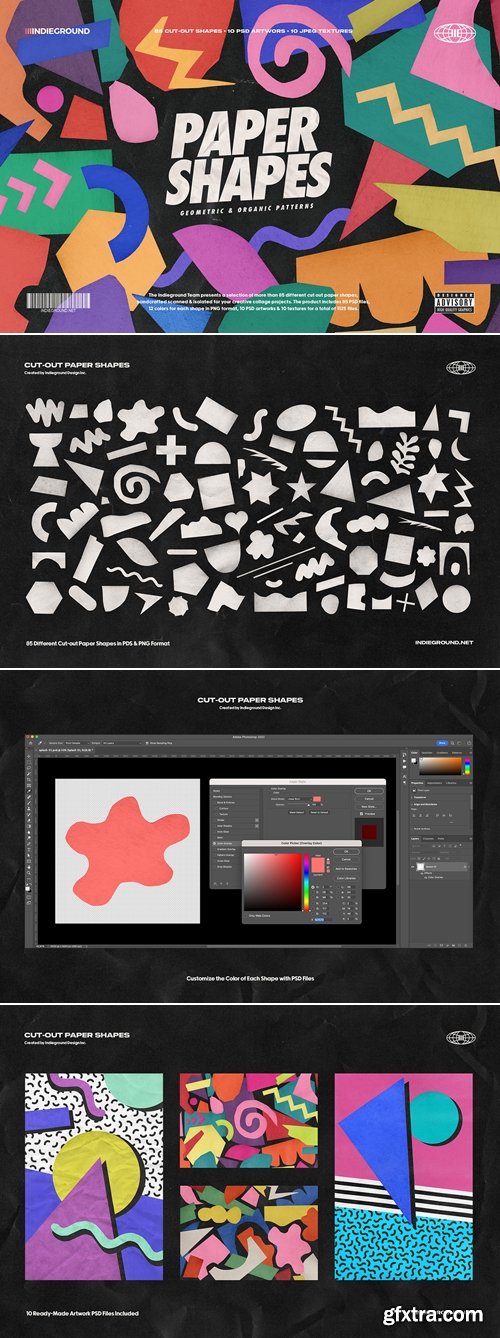 CreativeMarket - Paper Shapes 7323751