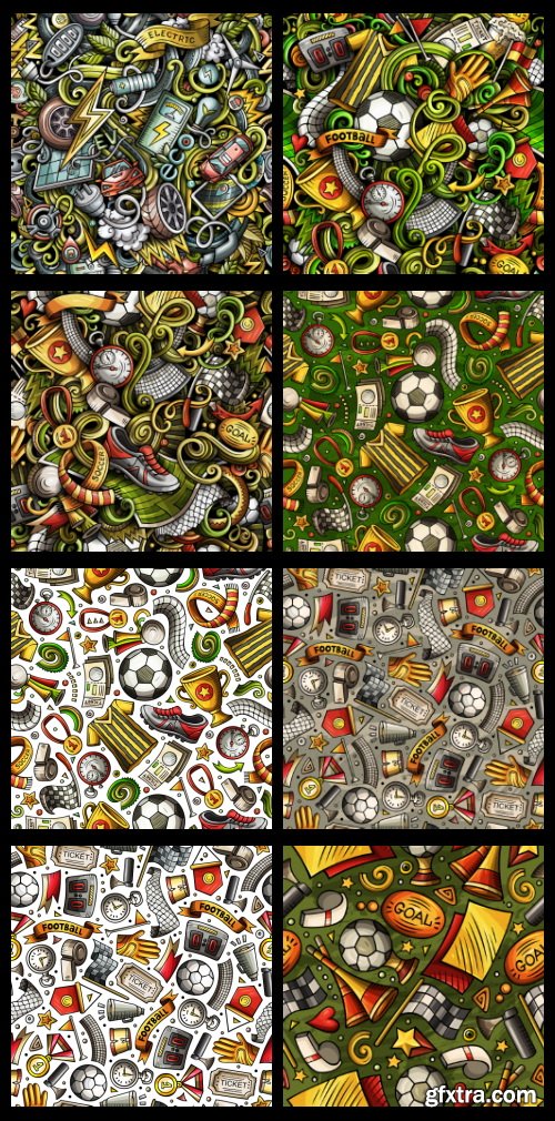 Doodle Funny Colorful Vectors BUNDLE 73xAI