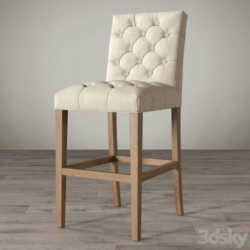 '3dsky Pro - Restoration Hardware BENNETT PARSONS UPHOLSTERED STOOL'