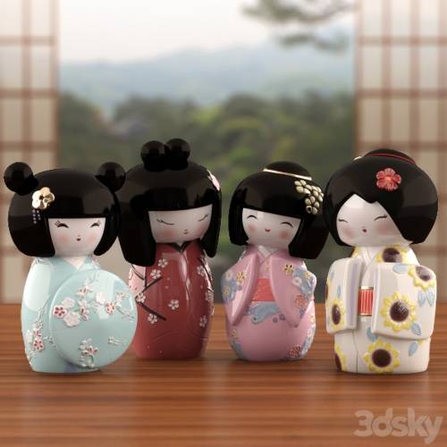 '3dsky Pro - Japanese doll Kokesh' '3dsky Pro - Japanese doll Kokesh'
