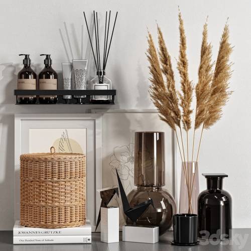 '3dsky Pro - Decorative set with dried flowers 04' '3dsky Pro - Decorative set with dried flowers 04'