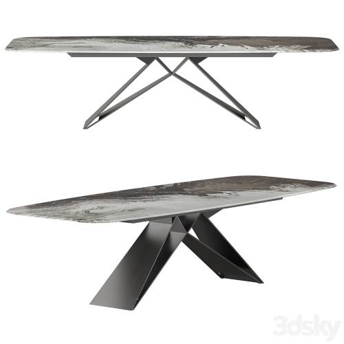 '3dsky Pro - Cattelan Italia Premier Crystalart Dining Table'