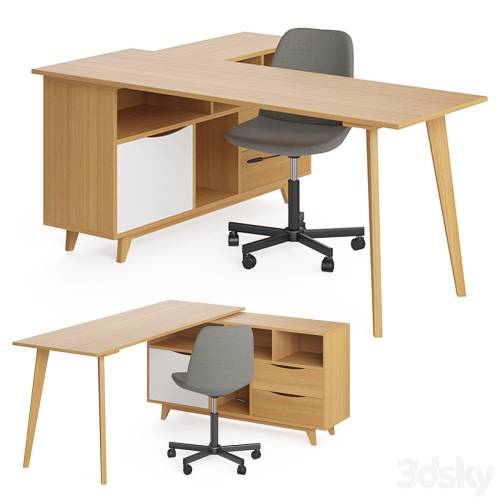 '3dsky Pro - BOCA office chair with POPPINS table'