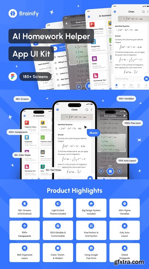 Brainify - AI Homework Helper App UI Kit