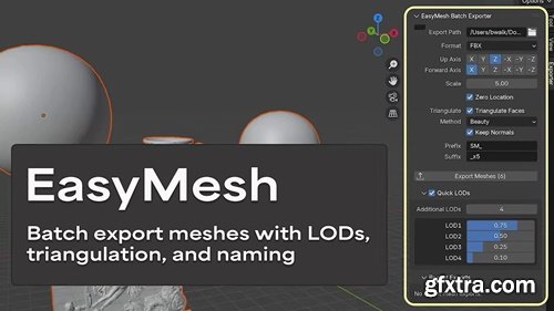 EasyMesh Batch Exporter v1.0.2 for Blender