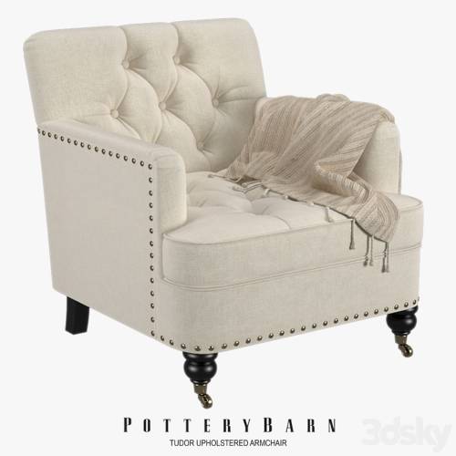 '3dsky Pro - Pottery Barn - Tudor Upholstered Armchair'