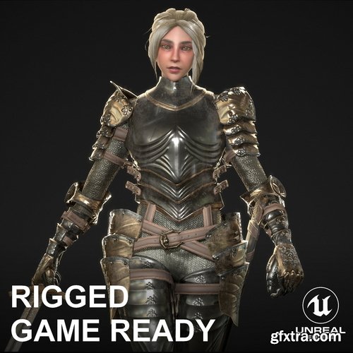 CGTrader - Female Knight Character
