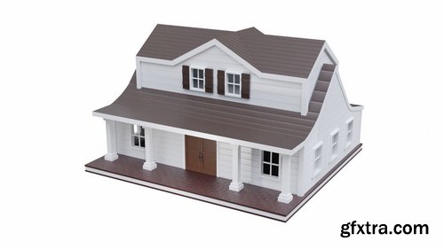 CGTrader - Farmhouse birdhouse - with trim