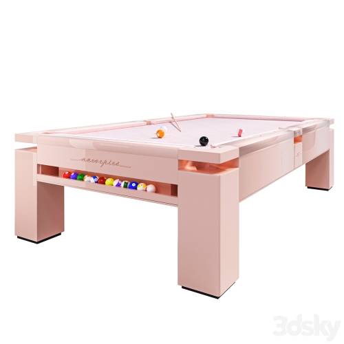 '3dsky Pro - Pool table MONOCOLOR PINK PASTEL'