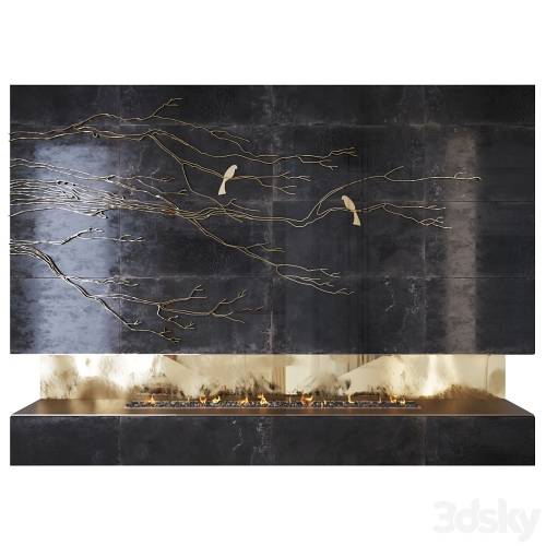 '3dsky Pro - Decorative fireplace _branches'