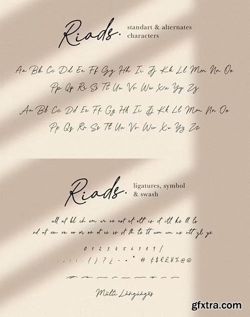 Riads - Stylish Handwriting Script Font
