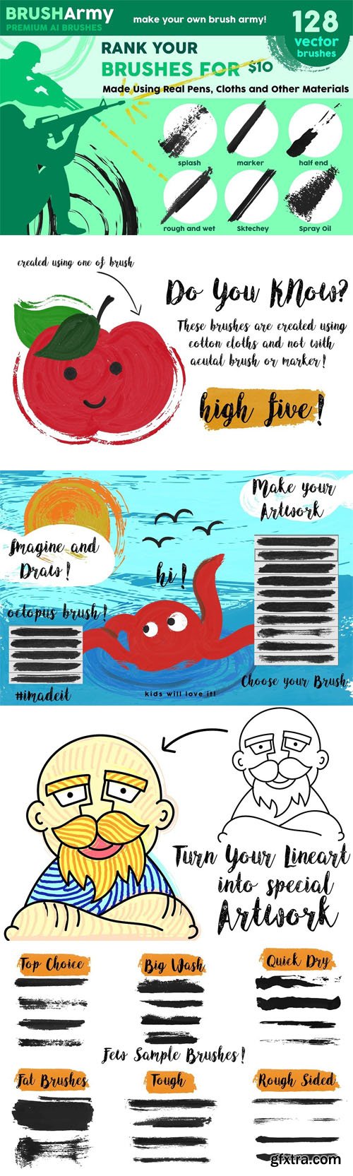 Brusharmy - Premium Illustrator Brushes